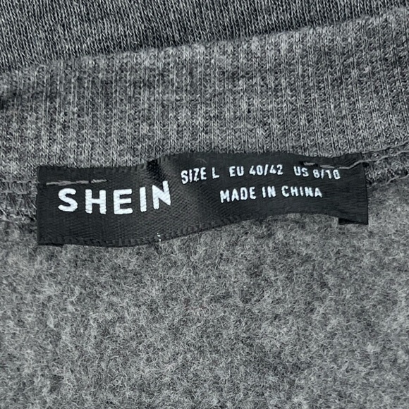 SHEIN Gray Long Sleeve Fleece Lined Hawaii Sweatshirt Size Large Women’s - Picture 2 of 5